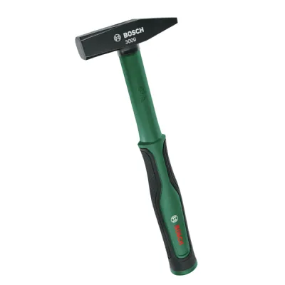 BOSCH Schlosserhammer 300g 1600A032UW | Handwerkzeug | Glasfaserkern | ergonomischer Softgrip | 300 mm | schwarz