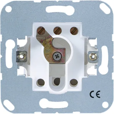 JUNG Schlüsselschalter 133.15 | Taster (Wechsler) 1-polig | 10AX 250V | Unterputz | für Profil-Halbzylinder 40mm | IP20