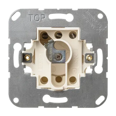 JUNG Schlüsselschalter 133.15 | Taster (Wechsler) 1-polig | 10AX 250V | Unterputz | für Profil-Halbzylinder 40mm | IP20