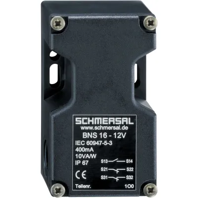 Schmersal Sicherheits-Sensor BNS 16-12ZV 101172553 | Transponder | 3 Ausgänge | Reedkontakt | IP67 | 8 mm Schaltabstand
