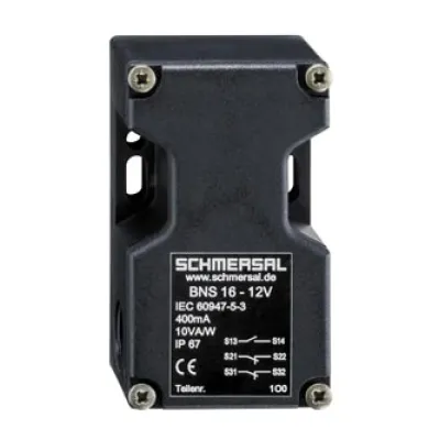 Schmersal Sicherheitssensor BNS 16-12ZV | Magnetischer Reedkontakt | 3 sichere Ausgänge | IP67 | Kunststoff