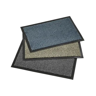 TESTRUT Schmutzfangmatte 40x60cm 030134/274530 | Fußmatte Vinyl Kunststoff | rutschfest | anthrazit/blau/beige