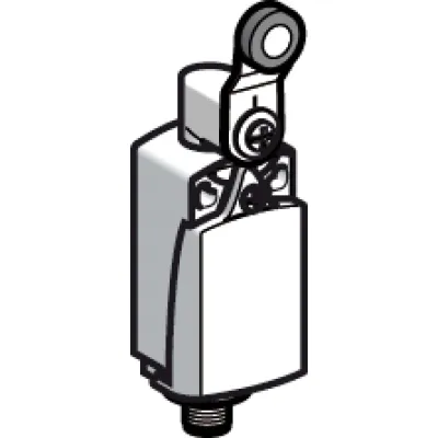 Schneider Electric Positionsschalter XCKP2118M12 | Rollenhebel Kunststoffrolle | 1Ö/1S | M12 | IP66/IP67 | weiß