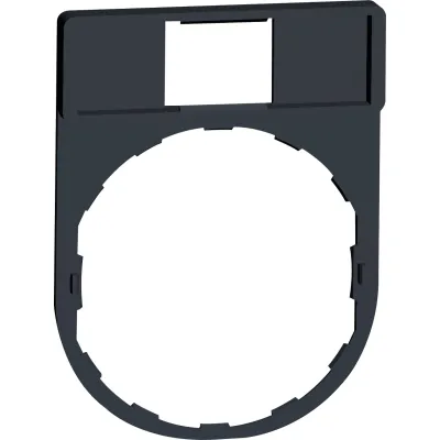 Schneider Electric Schildträger ZBZ32 | Befehlsgeräte Zubehör | 30x40 mm rechteckig | Lochdurchmesser 22,5 mm | schwarz