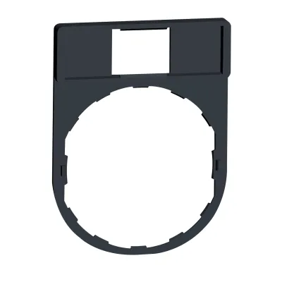 Schneider Electric Schildträger ZBZ32 | Befehlsgeräte Zubehör | 30x40 mm rechteckig | Lochdurchmesser 22,5 mm | schwarz