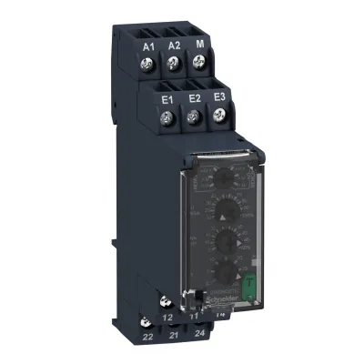 Schneider Electric Spannungswächter RM22UA31MR | 0,05-5V AC/DC | Über-/Unterspannung | 2 Wechsler | Hutschiene | 24-240V