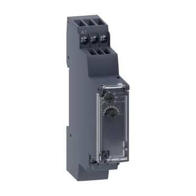 Schneider Electric Zeitrelais RE17LAMW | ansprechverzögert | 24–240V AC/DC | 0,1s–100h | Hutschiene | 17,5mm