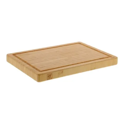 ZWILLING Schneidbrett 30772-300-0 | Bambus | 25x18,5 cm | beidseitig nutzbar | Saftrille | robust | Braun