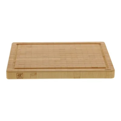 ZWILLING Schneidbrett 30772-100-0 | Bambus | 36 x 25,5 x 3 cm | Mit Saftrille | Beidseitig nutzbar | Braun