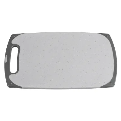 My Basics Schneidebrett 191437 | Kunststoff Schneidbrett | 20x33 cm | rutschfest | grau/granit