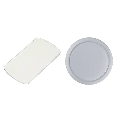 Kesper Schneidbrett 502 | Kunststoff rund 25 cm | mit Saftrille | spülmaschinengeeignet | Weiß | Braten Gemüse Fleisch