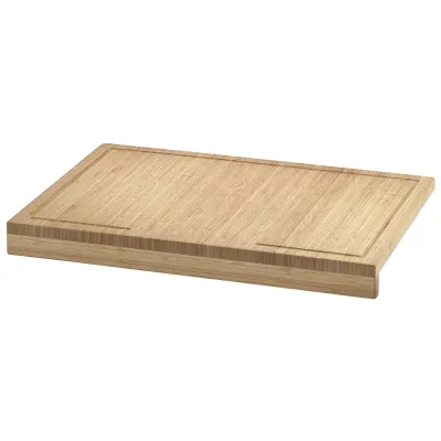 Siemens Schneidebrett Bambus 56x38x5 cm | Groß | Küchenbrett | Hohe Schnittfestigkeit | Messerschonend | Saftrille