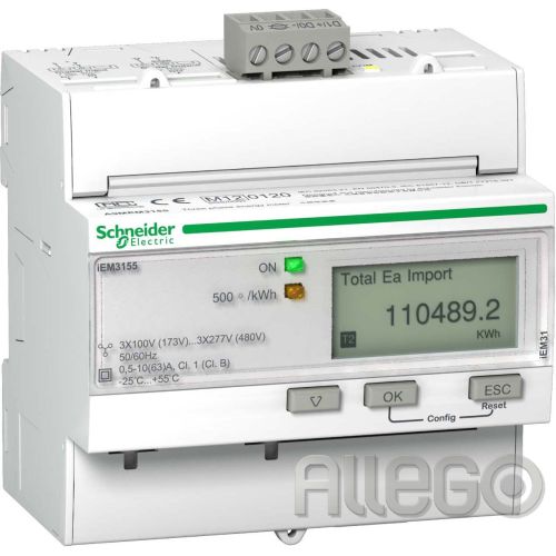 Bild: Schneider A9MEM3155 A9MEM3155 IEM3155 ENERGIEZÄHLER 3P+N 63A