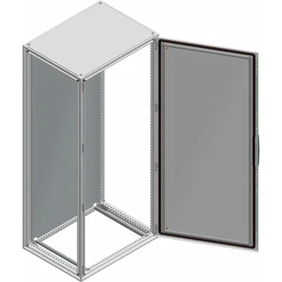 Schneider Electric Standschrank | NSYSF181040P | IP55 | 1800x1000x400mm | Stahl grau RAL7035 | mit Montageplatte