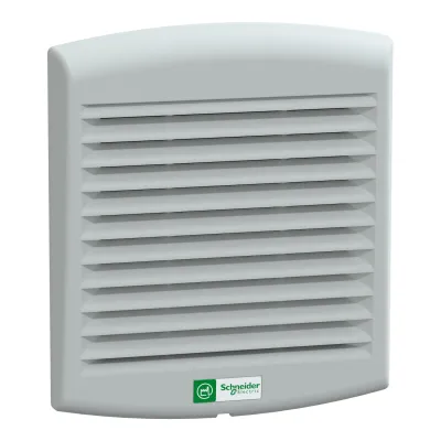 Schneider Electric Lüftungsgitter NSYCAG125LPF | Austrittsfilter 125x125mm IP54 | Kunststoff grau RAL7035 | inkl. Filter