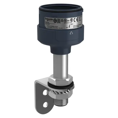 Schneider Electric Befestigungswinkel für XVU-Leuchtsäulen XVUZ100T | Signalsäulenelement | Metallrohr 100mm | schwarz