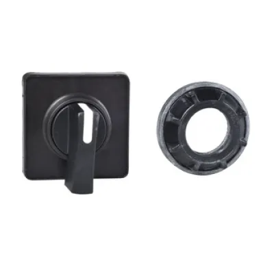 Schneider Electric Betätigungselement KDC1H | Bedienknebel 45x45 mm | 2 Schaltstellungen | schwarz | 22 mm Loch