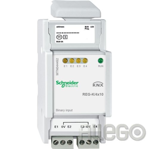 Bild: Schneider Binäreingang REG-K/4x10,lichtgrau MTN644492