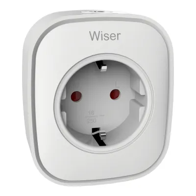 Schneider Electric Smart Plug CCTFR6501 | Zigbee 3.0 | 3000W | Energie-Messung | App-Steuerung | Alexa | Weiß