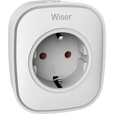 Schneider Electric Smart Plug CCTFR6501 | Zigbee 3.0 | 3000W | Energie-Messung | App-Steuerung | Alexa | Weiß