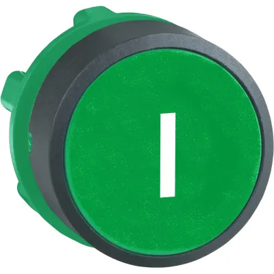 Schneider Electric Drucktaster ZB5AA331 | Frontelement rund | 22,5mm | flach | IP66 | 1-fach | Kunststoff | grün