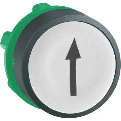 Schneider Drucktaster Frontelement ZB5AA334 | Ø22mm | flach | Pfeil oben | rund | Kunststoff | IP66 | weiß