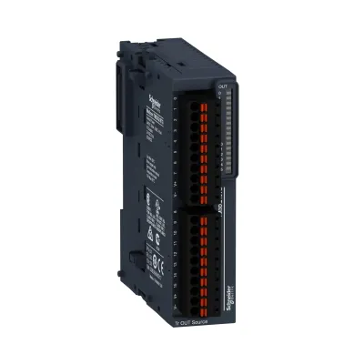 Schneider Electric SPS Digitales E/A-Modul TM3DQ16TG | 16 Ausgänge | 24V DC | 0,5A | PNP-Transistor | Federzuganschluss