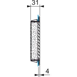 Schneider Electric Ausgangsgitter Ausschnitt 291x291mm Aussen 336x316mm