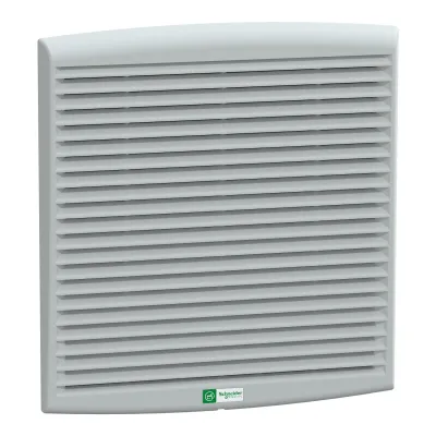 Schneider Electric Lüftungsgitter NSYCAG291LPF | Austrittsfilter 291x291mm | IP54 | Filter | Kunststoff | grau RAL7035