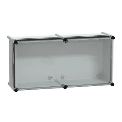Schneider Electric Polyester Leergehäuse NSYPLS2754G | Aufputz IP66 | 270x540x180mm | transparent | grau RAL7035