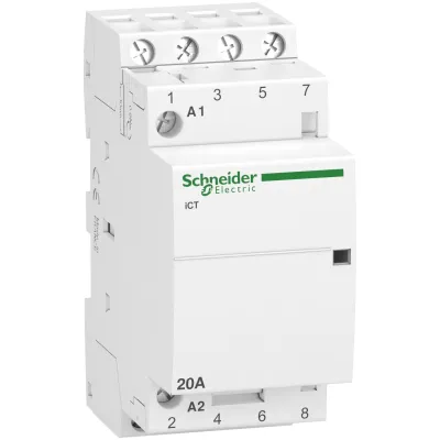 Schneider Electric Installationsschütz A9C22824 Acti 9 iCT | 4S | 20A | 220-240V AC | 400V | IP20 | Reiheneinbau