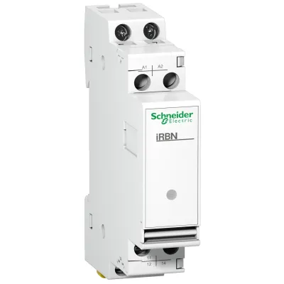Schneider Electric Koppelrelais A9A15393 | Acti9 iRBN | 230V AC | 5mA-2A | DIN-Schiene | 2TE | 1 Wechsler
