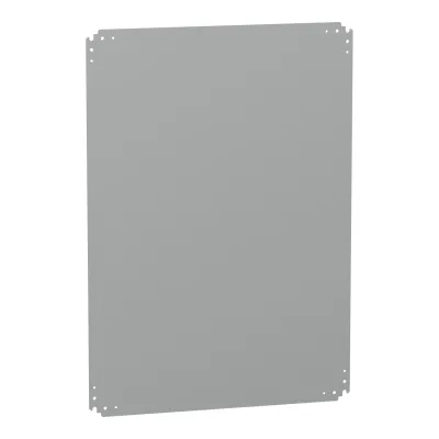 Schneider Electric Montageplatte NSYPMM107 | 1000x750 mm | Stahl verzinkt | glatt | für Verteilergehäuse | RAL 7035