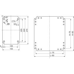 Schneider Electric Montageplatte Einf. H500xB600mm verzinktem Stahl