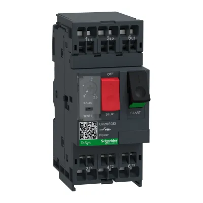 Schneider Electric Motorschutzschalter GV2ME083 | 3-polig | 2,5–4A | 690V | TeSys | thermomagnetisch | IP20