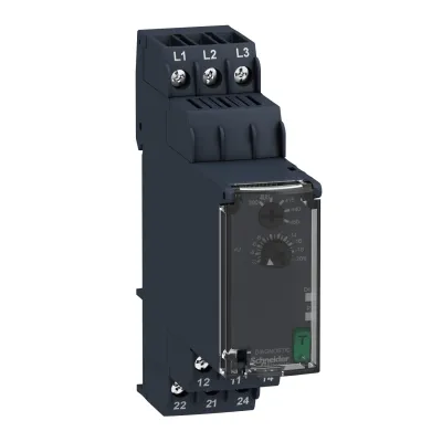 Schneider Electric Phasenüberwachungsgerät RM22TU23 | 380-480V AC | Phasenfolge | Ausfall | Unterspannung | 2 Wechsler