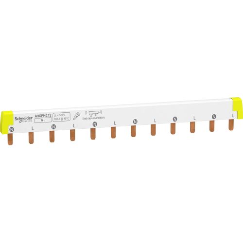Bild: Schneider Electric Phasenschiene A9XPH212 Steg 2polig 12MOD. 100A