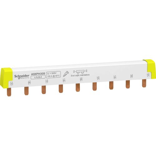 Bild: Schneider Electric Phasenschiene Steg 3polig 9MOD. 100A