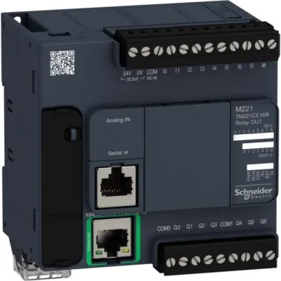 Schneider Electric SPS Modicon M221 TM221CE16R | 16 E/A | 7 Relais | Ethernet | 2 Analog-In | 85–264V AC