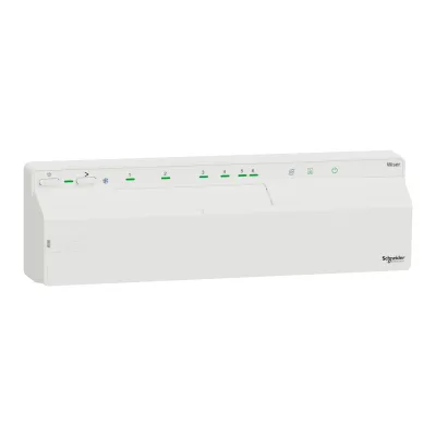 Schneider Electric Verteilerleiste CCTFR6620 | Wiser Smart Home | Fußbodenheizung Zigbee 24V | 18 Anschlüsse | Weiß