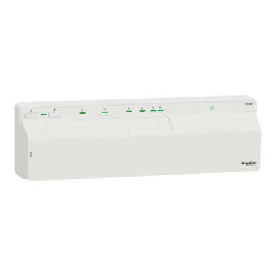 Schneider Electric Wiser Verteilerleiste CCTFR6610 | Zigbee Smart Home Steuerung Fußbodenheizung | 16 Anschlüsse | Weiß