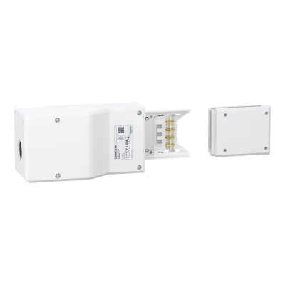 Schneider Electric Einspeisekasten KNA100AB4 | Endeinspeisung 100A | 5-polig | Canalis KN | IP55 | Stahlblech | weiß