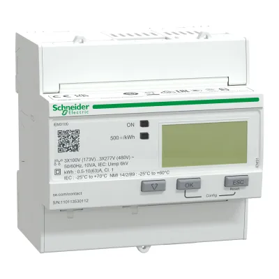 Schneider Electric Energiezähler iEM3100 | 3-phasig | 63A | MID-konform | digital | geeicht | DIN-Hutschiene | IP20