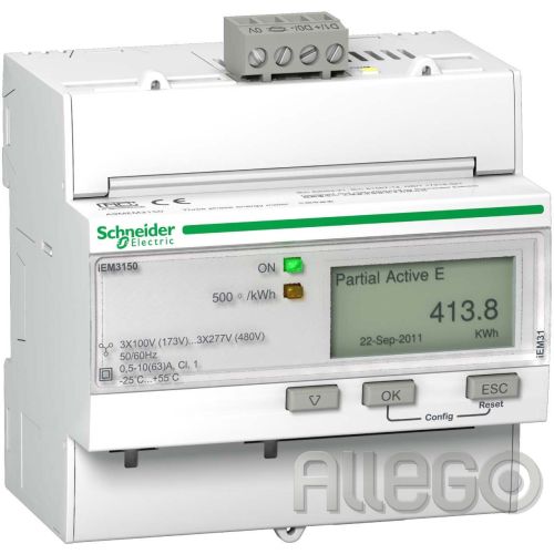 Bild: Schneider Energiezähler IEM3150 3P+N 63A Modbus A9MEM3150