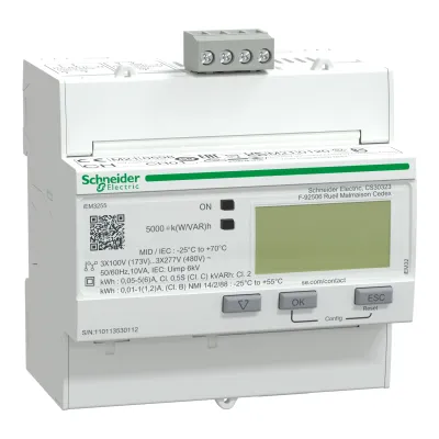 Schneider Energiezähler iEM3255 A9MEM3255 | 3-phasig | MID konform | Modbus RS-485 | Messwandler 5A | Weiß