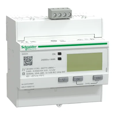 Schneider Electric Energiezähler iEM3455 | A9MEM3455 | 3-phasig | Modbus RS-485 | MID | Hutschiene | digital