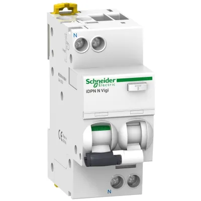 Schneider Electric FI/LS-Schutzschalter A9D08616 | 16A B | 10mA Typ A | 1-polig+N | 230V AC | 6kA | Acti9 Vigi