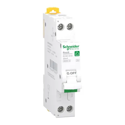 Schneider Electric FI/LS-Schalter R9DX01616 Resi9 | 1-polig+N | 16A | B | 30mA Typ A | 6kA | 1TE | IP20 | weiß