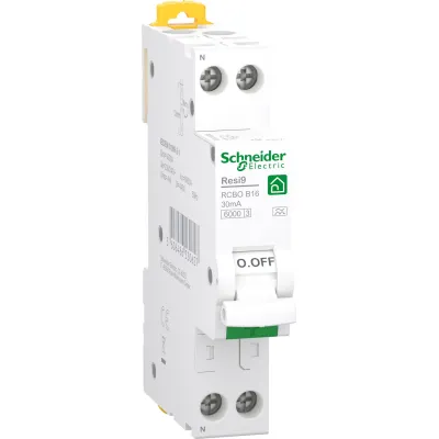 Schneider Electric FI/LS-Schalter R9DX01616 Resi9 | 1-polig+N | 16A | B | 30mA Typ A | 6kA | 1TE | IP20 | weiß