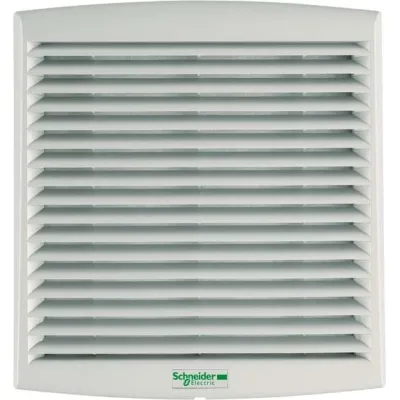 Schneider Electric Filterlüfter NSYCVF85M24DPF | Schaltschranklüfter IP54 24V DC 80m³/h | 150x170mm | grau RAL7035
